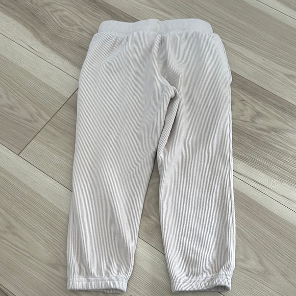 Cat & Jack Cream Ribbed joggers - Picture 2 of 3